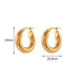 Brinco Argola Clássica Fecho Vintage Banhado a Ouro 18K
