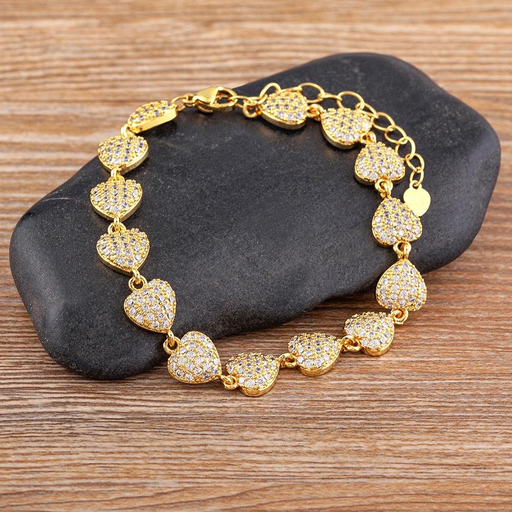 Pulseira Cravejado com Zircônia Folheado a Ouro 18K
