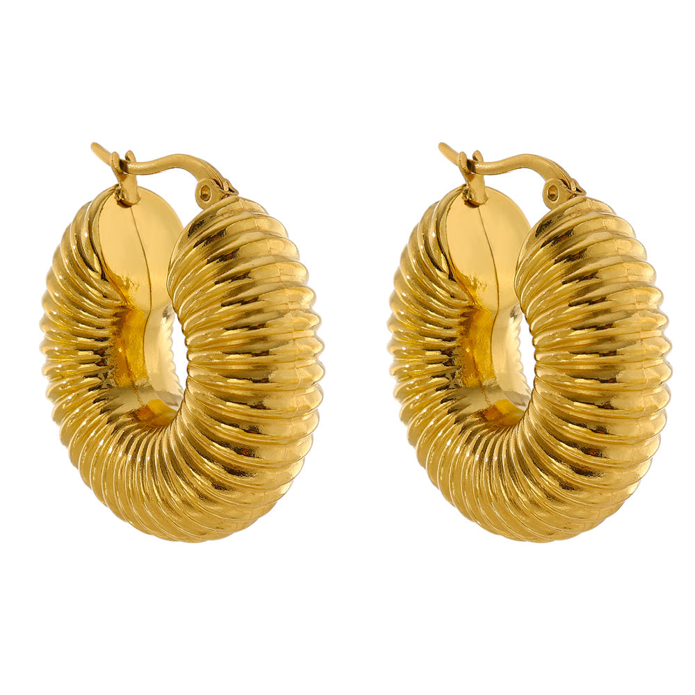Brinco Argola Caracol Banhado a Ouro 18K