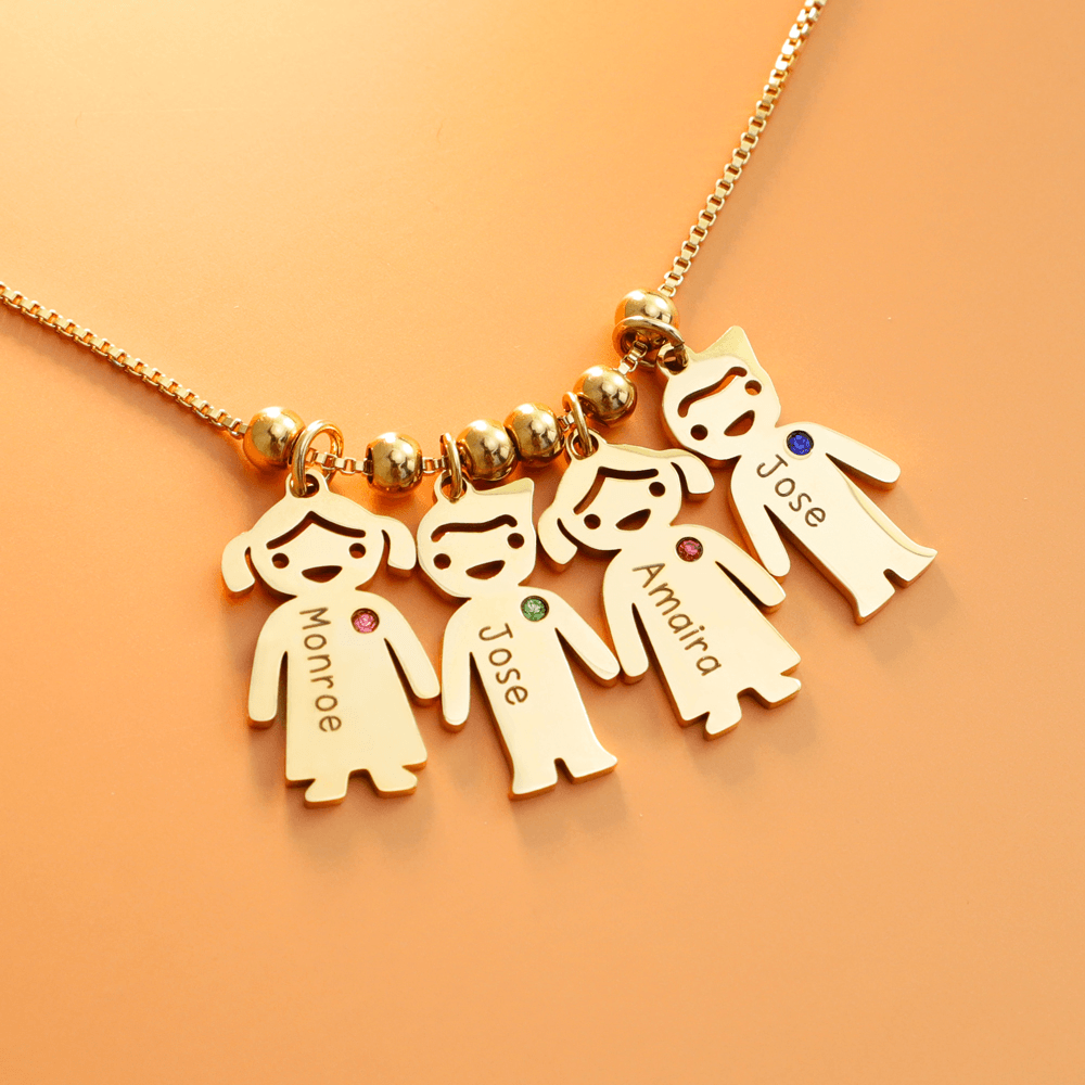 Colar Filhinhos - Pingentes com Nomes Personalizados