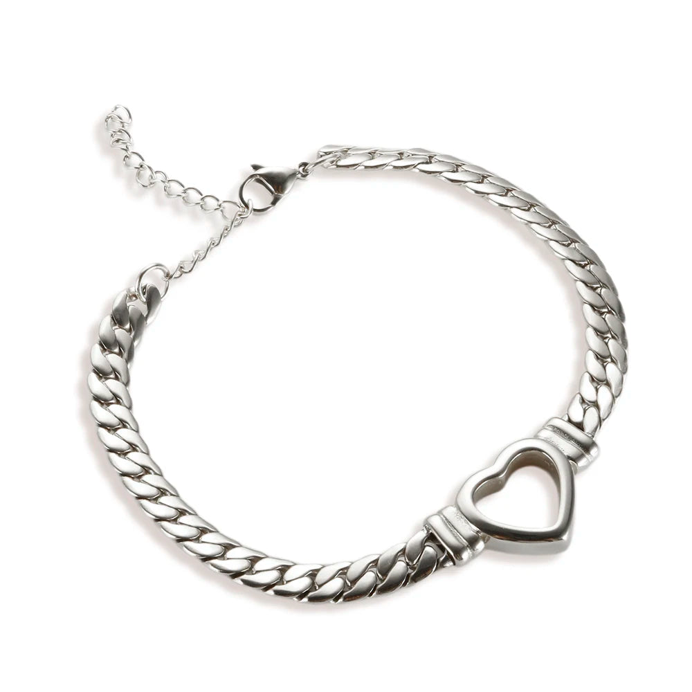 Pulseira Coração Essencial Banhado em Ouro 18K